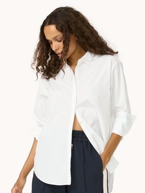 Unsubscribed Thomas Mason™ Cotton Poplin Clean Boyfriend Shirt